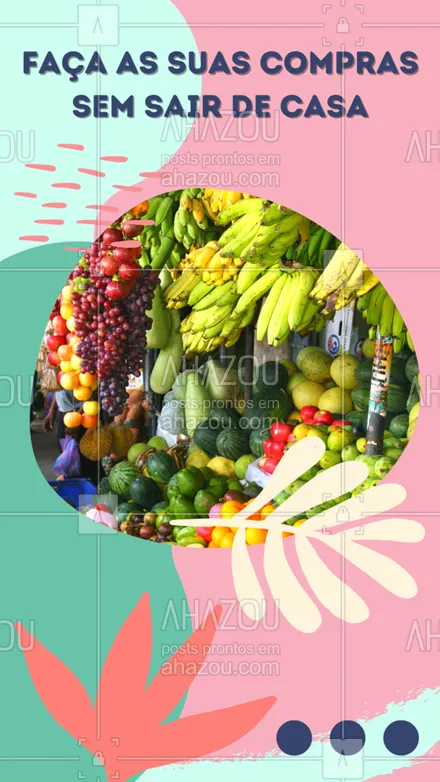 posts, legendas e frases de hortifruti para whatsapp, instagram e facebook: Não tem tempo para ir comprar as suas frutas, legumes e vegetais? Nós levamos até você, agora não tem mais desculpas para ter uma alimentação saudável, é só escolher os seus produtos que eles chegam até você fresquinhos ? #ahazoutaste #hortifruti #qualidade #mercearia #frutas #alimentacaosaudavel #entrega #compras #veduras 