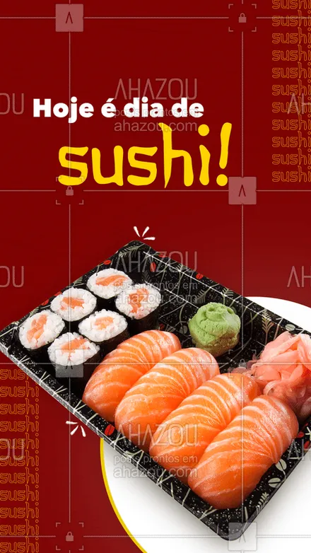 posts, legendas e frases de cozinha japonesa para whatsapp, instagram e facebook: Hoje e todos os dias, japa é sempre uma ótima pedida! Convide os amigos e vem pra cá, porque hoje é dia de sushi! 

#comidajaponesa #combinados #temaki #sushi #sashimi #ahazoutaste