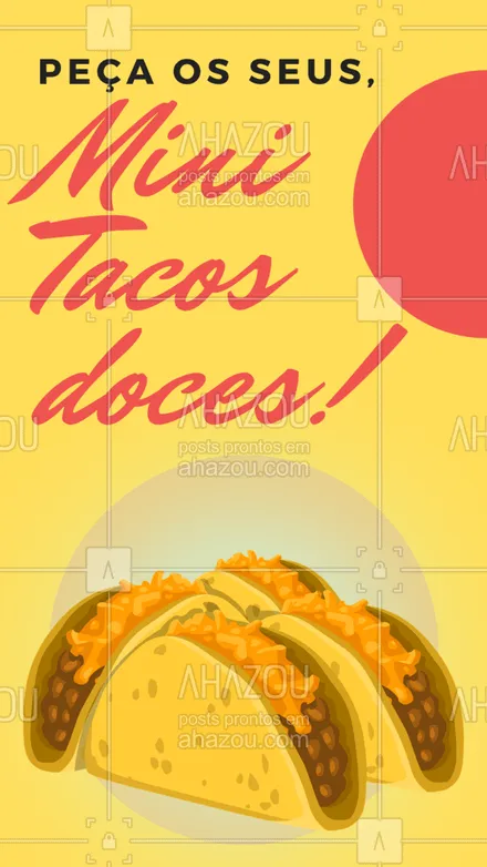 posts, legendas e frases de cozinha mexicana para whatsapp, instagram e facebook: Você já provou essas delícias?? #ahazoutaste #comidamexicana #cozinhamexicana #vivamexico #texmex #sobremesas #minitacosdoces #doce #ahazoutaste 