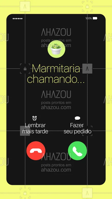 posts, legendas e frases de marmitas para whatsapp, instagram e facebook: Alô, tem alguém te ligando! Tá na hora de fazer seu pedido ? #marmita #ahazoutaste #marmitas