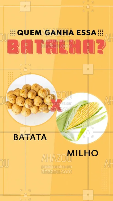 posts, legendas e frases de hortifruti para whatsapp, instagram e facebook: E aí galera? Qual vocês preferem? ??#legumes #enquete #AhazouTaste #gastronomia #batata #milho