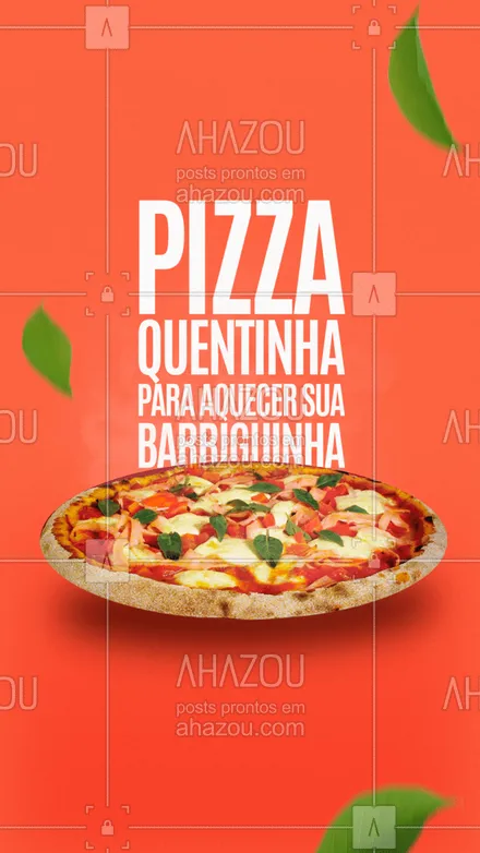 posts, legendas e frases de pizzaria para whatsapp, instagram e facebook: Você vai ficar com a barriga cheia e quentinha. É só escolher o seu sabor e pedir no delivery. ? #ahazoutaste  #pizza #delivery #pizzaria