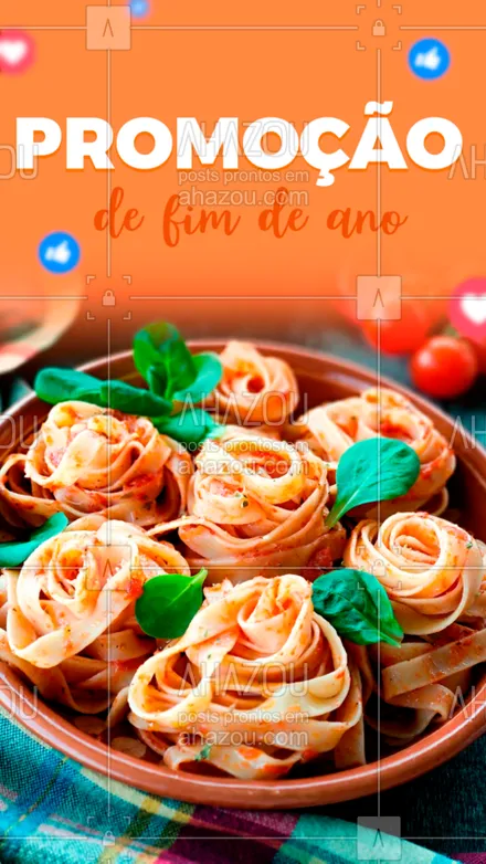 posts, legendas e frases de cozinha italiana para whatsapp, instagram e facebook: Aproveite nossas promoções de fim de ano!
#ahazou #promocao #fimdeano