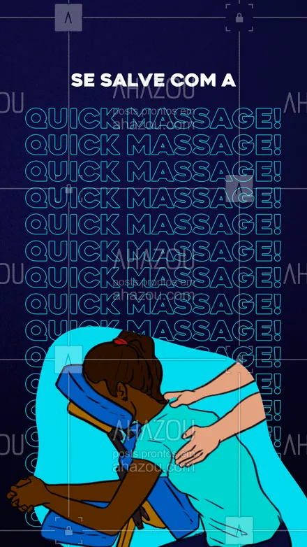 posts, legendas e frases de massoterapia para whatsapp, instagram e facebook: A Quick Massage é a famosa massagem rapidinha que pode transformar o sem bem-estar!
Dura em torno de 15 minutos e os benefícios são duradouros.
Agende já a sua e otimize os eu tempo.
#AhazouSaude #quickmassage  #massagem  #massoterapeuta  #massoterapia  #relax 