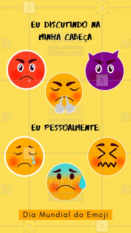 posts, legendas e frases de posts para todos para whatsapp, instagram e facebook: E essa definição de emojis perfeita? Não adianta nem ensaiar, na hora a voz afina e a lágrima escorre! ? Quem mais é assim também? #ahazou  #frasesmotivacionais #motivacionais #emoji #meme #diamundialdoemoji #frases #mood #quote