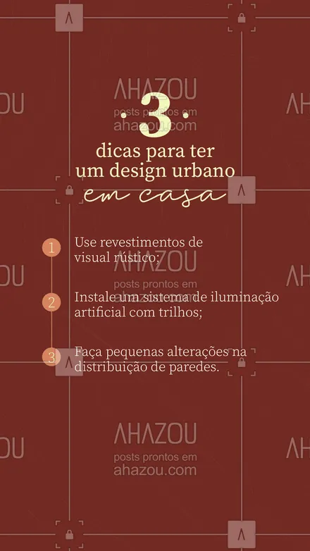 posts, legendas e frases de arquitetura, design & decoração para whatsapp, instagram e facebook: Você também é apaixonado por arquitetura urbana!? Confira essas 3 dicas para transformar seu espaço com pequenas coisas! #AhazouDecora #AhazouArquitetura #decoracao #arquitetura #arquiteto #arquiteturaurbana #dicas