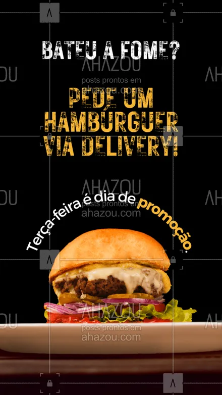 posts, legendas e frases de hamburguer para whatsapp, instagram e facebook: É meados de terça-feira e você sentiu aquela vontade de comer um hambúrguer. Nós podemos te ajudar! Terça-feira é dia de promoções em nossos burgueres, então olhe nosso cardápio e peça o que tem mais a sua cara.
#ahazoutaste #artesanal  #burger  #burgerlovers  #hamburgueria  #hamburgueriaartesanal 
