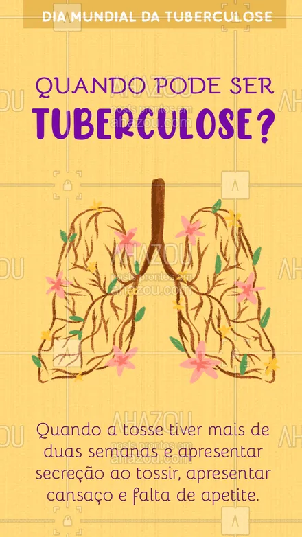 posts, legendas e frases de assuntos variados de Saúde e Bem-Estar para whatsapp, instagram e facebook: Tuberculose tem cura, procure um médico. Cuide da sua saúde.🧡

#AhazouSaude #diamundialdatuberculose #tuberculose  #bemestar  #qualidadedevida  #viverbem  #saude  #cuidese  #dicas