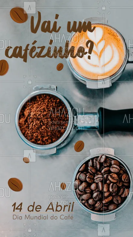 posts, legendas e frases de cafés para whatsapp, instagram e facebook: Hoje é dia de celebrar o dia do nosso querido cafézinho. Marca aqui aquele(a) cafélover que você conhece☕️? #cafe #ahazoutaste #cafeteria #café #loucosporcafe #diadocafe