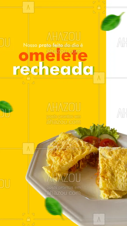 posts, legendas e frases de à la carte & self service para whatsapp, instagram e facebook: Uma omelete bem feita e temperada é a refeição perfeita para hoje, peça a sua e escolha o seu recheio preferido.🍳  #ahazoutaste #omelete #omeleterecheada #recheio #ovos  #restaurante  #selfservice 
