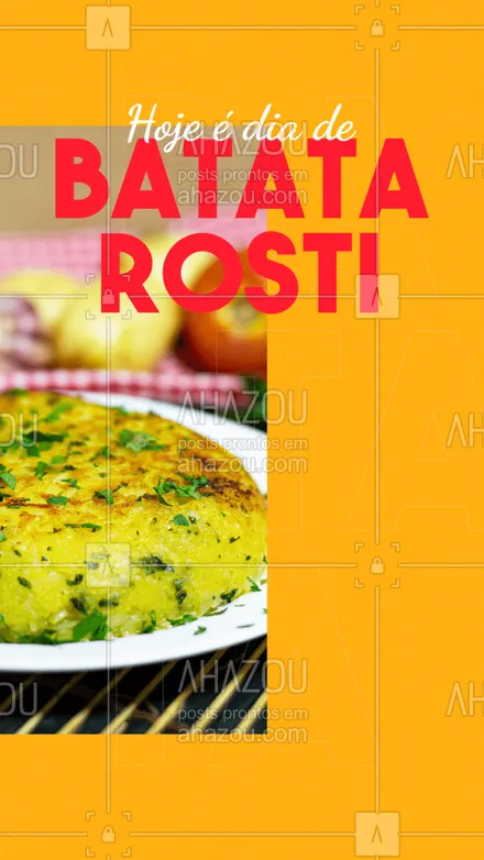 posts, legendas e frases de comidas variadas para whatsapp, instagram e facebook: Fome de batata rosti? Peça já a sua! #batata #batatarosti #ahazoutaste #eat #ilovefood 