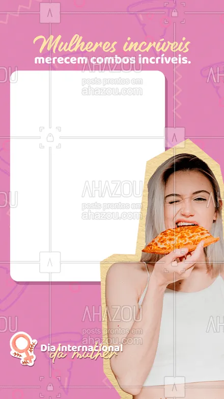 posts, legendas e frases de pizzaria para whatsapp, instagram e facebook: Aproveite para comemora a mulher incrível que você é. Ni dia internacional da mulher tem combo especial para você. Entre em contato 📞 (inserir número) e peça o seu. #pizza #pizzalife #pizzalovers #pizzaria #ahazoutaste #promoção #desconto #diadamulher #diainternacionaldamulher #diadasmulheres 