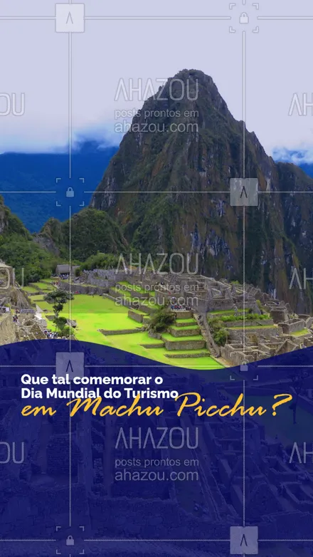 posts, legendas e frases de agências & agentes de viagem para whatsapp, instagram e facebook: Extensas trilhas, passeios em trens, o passeio pelo belo monumento arquitetônico: Machu Picchu. É um lugar incrível para fazer ecoturismo e conhecer um pouco mais sobre a história do lugar.
#Natureza #AhazouTravel #Dia