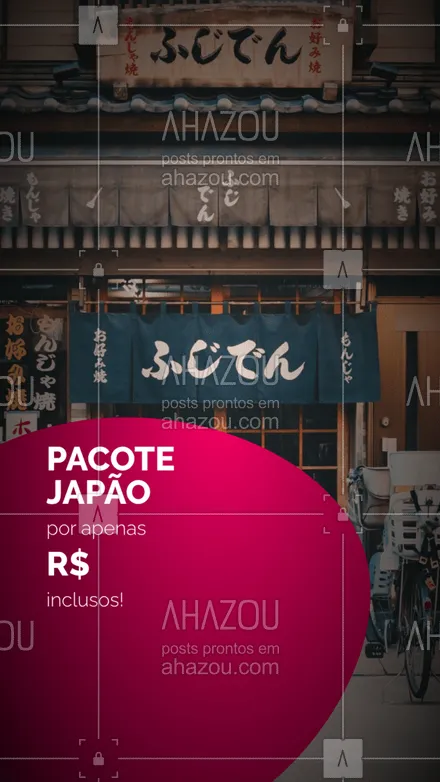 posts, legendas e frases de agências & agentes de viagem para whatsapp, instagram e facebook: Essa é a oportunidade da sua vida de conhecer a cultura japonesa de perto, aproveite! 🤩 #AhazouTravel #japao #pacotejapao #viagem #editaveisahz #promocional #agenciadeviagens 