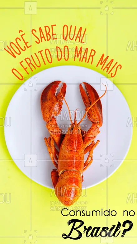posts, legendas e frases de peixes & frutos do mar para whatsapp, instagram e facebook:  O Fruto do mar mais consumido no Brasil é o camarão! Quem não gosta né?! ?? #ahazoutaste #camarao #frutosdomar #instafood #foodlovers #shrimp #brasil #curiosidade #ahazoutaste 
