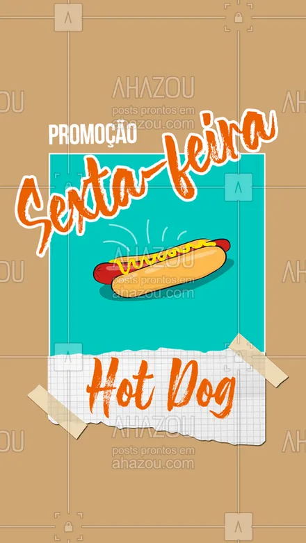 posts, legendas e frases de hot dog  para whatsapp, instagram e facebook: Hoje é Sexta-feira e tem promoção especial pra vocês! Hot dog por apenas XXX Alegre seu dia com essa delícia! ? #hotdog #promoção #cachorroquente #ahazoutaste 
