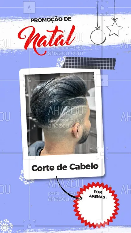 posts, legendas e frases de barbearia para whatsapp, instagram e facebook: Confira nossa promoção especial para fazer o seu corte de cabelo. ??‍♂✂ #Hair #Corte #Ahazou #CabeloMasculino  