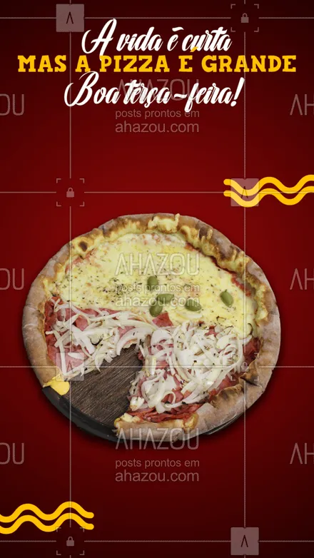 posts, legendas e frases de pizzaria para whatsapp, instagram e facebook: E ainda bem, afinal, uma pizza pequena ninguém merece! 😛😂🍕
#ahazoutaste #pizza  #pizzalife  #pizzalovers  #pizzaria 