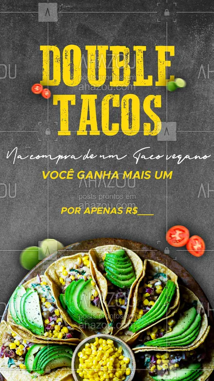 posts, legendas e frases de cozinha mexicana para whatsapp, instagram e facebook: Uma promoção double dessa não dá pra perder hein!???

#ahazoutaste  #comidamexicana #cozinhamexicana #vivamexico #texmex #tacos #promocao #vegetariano #veg #govegan