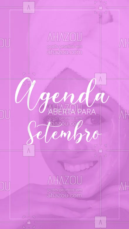 posts, legendas e frases de estética facial para whatsapp, instagram e facebook: Já temos horários disponíveis para o mês de Setembro! Agende o seu agora mesmo! ? #agenda #estetica #ahazou #esteticafacial #setembro