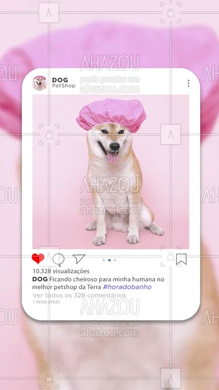 posts, legendas e frases de petshop para whatsapp, instagram e facebook: Aqui seu doguinho fica limpinho e cheiroso para você! #AhazouPet #instapet #petshop #banhoetosa #tosahigiênica #petshoponline #doguinho #cachorro #horadobanho #banho #dog 
