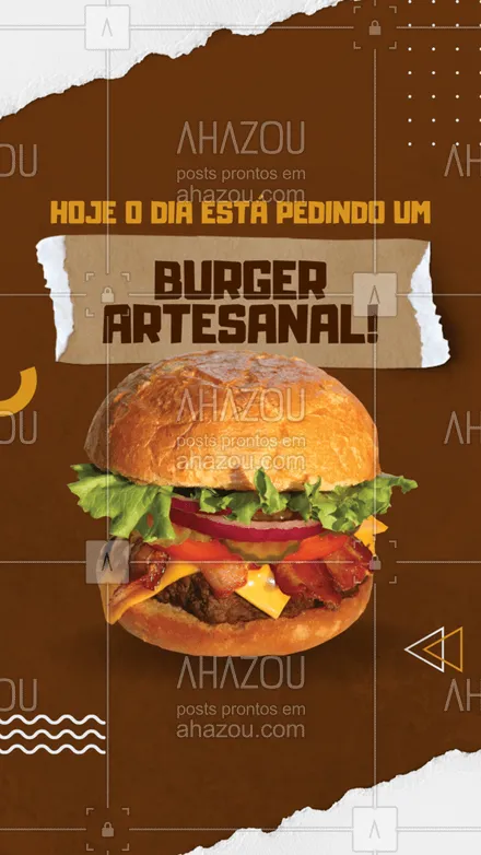 posts, legendas e frases de hamburguer para whatsapp, instagram e facebook: Faça o seu pedido hoje e saboreie o melhor hambúrguer artesanal da região!
#ahazoutaste #artesanal  #burger  #burgerlovers  #hamburgueria  #hamburgueriaartesanal 