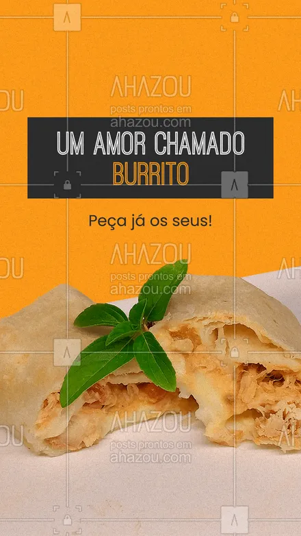 posts, legendas e frases de cozinha mexicana para whatsapp, instagram e facebook: Só quem ama burritos entende esse sentimento! ?? Experimente nossa versão! ? 
#Burrito #Burritos #ahazoutaste #ComidaMexicana