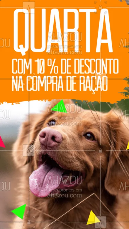 posts, legendas e frases de petshop para whatsapp, instagram e facebook: Quarta tem promoção de ração! 10% de desconto.
#ahrazou #desconto #ração #dog #cat