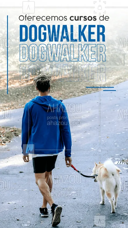 posts, legendas e frases de dog walker & petsitter para whatsapp, instagram e facebook: Essa profissão está crescendo cada dia mais! Aqui você se especializa se forma correta 😉 #AhazouPet #cursos #convites  #dogwalk  #dogwalker 