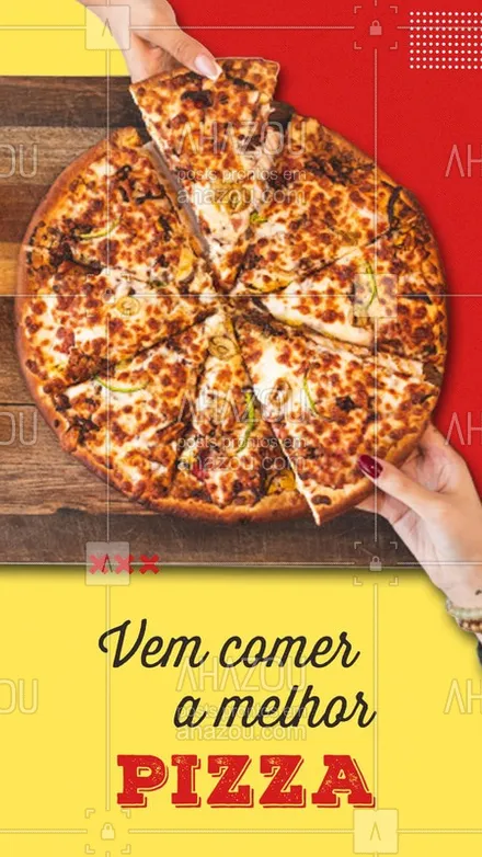 posts, legendas e frases de pizzaria para whatsapp, instagram e facebook: Pizza de verdade é com a gente, venha comer a melhor pizza de região. #Pizza #Ahazou #Pizzaria 