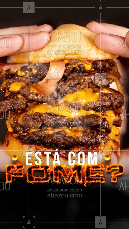 posts, legendas e frases de hamburguer para whatsapp, instagram e facebook: A fome bateu? Quer aquele burger monstro para dar aquela forrada no estômago?
Vem que aqui tem, é so pedir!
#ahazoutast #burger #instafood 
