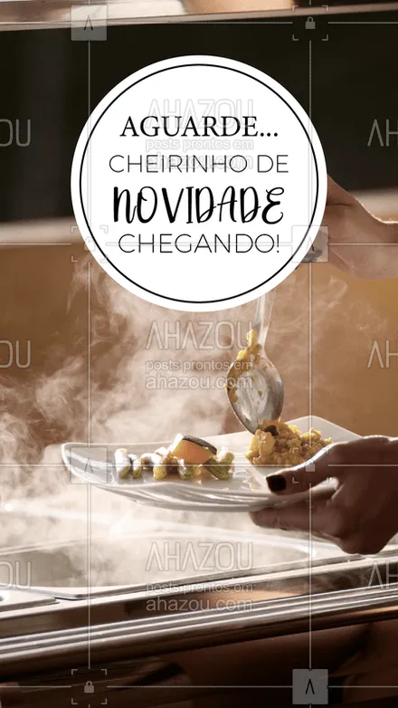 posts, legendas e frases de assuntos variados de gastronomia para whatsapp, instagram e facebook: Hmm vem novidade por aí ? #gastronomia #ahazoutaste #novidades