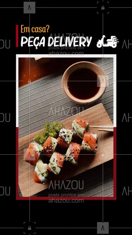 posts, legendas e frases de cozinha japonesa para whatsapp, instagram e facebook: Como recomendação do governo, é ideal que fiquemos em casa para evitar ser contaminado e, também, um possível transmissor do coronavírus. Mas não é por isso que você terá que deixar de comer o que há de bom por ai. Escolha o seu combinado de sushi ou temaki, chama no whats e pode esperar que levamos até você! #ahazoutaste #culinariaoriental #sushi #temaki #japa