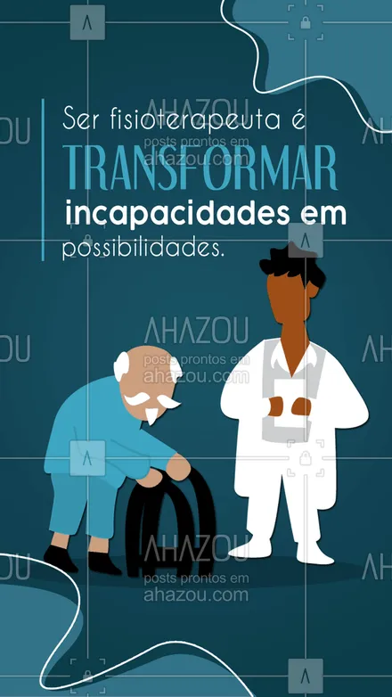 posts, legendas e frases de fisioterapia para whatsapp, instagram e facebook: Aqui não trabalhamos com o impossível. Pegamos a dificuldade e transformamos em possibilidades! 👊🏻💙
#AhazouSaude #fisio  #fisioterapeuta  #fisioterapia  #physiotherapy  #qualidadedevida 