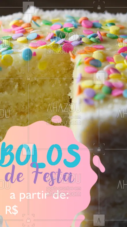 posts, legendas e frases de doces, salgados & festas para whatsapp, instagram e facebook: Encomende já o seu! #bolos #ahazou #encomendas #bolodefesta