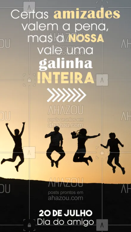 posts, legendas e frases de para whatsapp, instagram e facebook: Essas amizades são as que mais valem a pena! Hahah #diadoamigo #ahazou #amizade