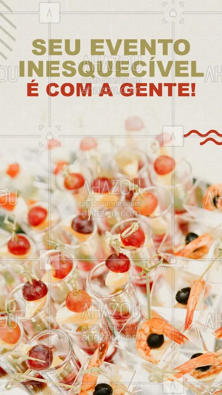 posts, legendas e frases de para whatsapp, instagram e facebook: Com os nossos serviços e pratos o seu evento se tornará inesquecível.
Surpreenda os seus convidados com o buffet da mais alta qualidade.
Entre em contato agora mesmo.
#ahazoutaste #festa #buffet #eventos #catering