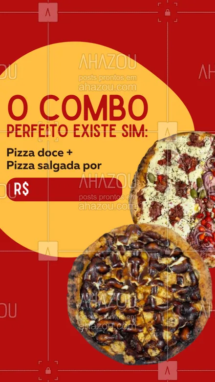 posts, legendas e frases de pizzaria para whatsapp, instagram e facebook: 🍕 Você pode ter o melhor dos dois mundos da pizza. 

COMBO: pizza salgada + pizza doce por R$ (inserir valor). 


📍 (inserir endereço) 
📲 Faça o seu pedido pelo: (inserir apps de delivery) ou pelo WhatsApp: (inserir contato) 

#PizzaSalgada #PizzaDoce #ComboPizza #Combo #AhazouTaste #ComidaBoa #Pizzaria #Gastro #Gastronomia 

