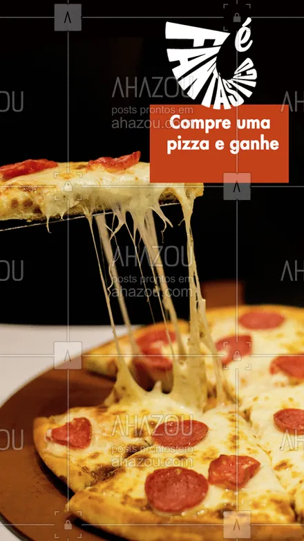 posts, legendas e frases de pizzaria para whatsapp, instagram e facebook: Essa promoção é FANTÁSTICA! ? #pizzaria #ahazoutaste #promoçao #fantastico