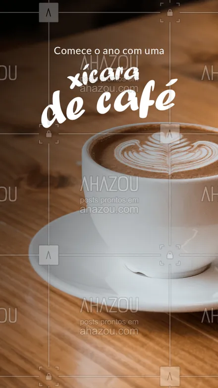 posts, legendas e frases de cafés para whatsapp, instagram e facebook: Nada como um belo café para começar o ano com muita energia ☕ #ahazoutaste  #barista #café #cafeteria #anonovo #fimdeano 