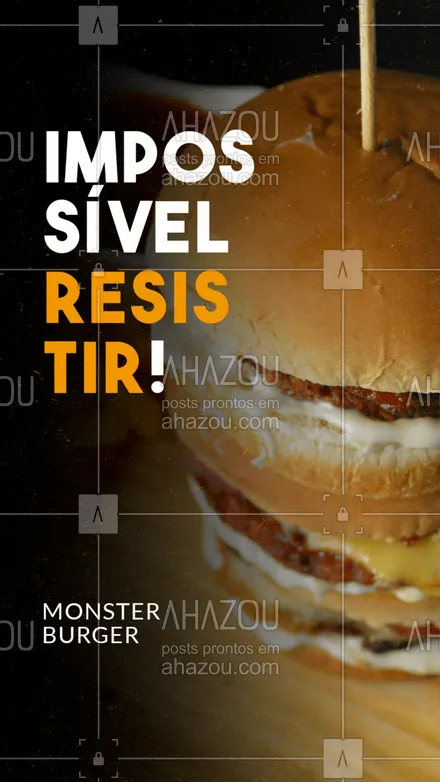 posts, legendas e frases de hamburguer para whatsapp, instagram e facebook: E aí, você vai encarar? Peça o seu Monster! #burger #hamburguer #ahazoutaste #hamburgueriaartesanal #hamburgueria #burger #burgerlovers 