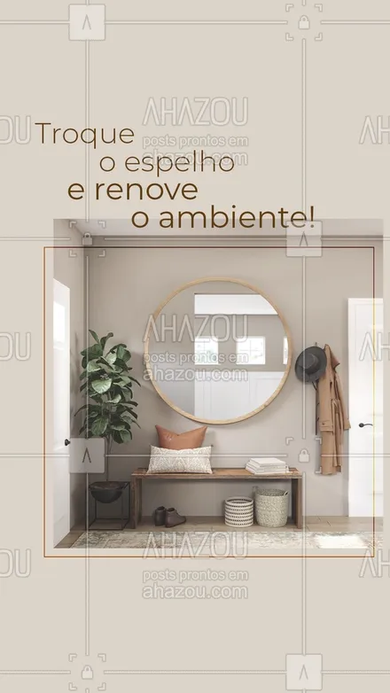 posts, legendas e frases de vidraçaria  para whatsapp, instagram e facebook: O espelho dá todo um visual no ambiente, que tal renovar sua casa com nossos espelhos decorados! #AhazouVidraçaria #vidrotemperado  #vidracaria  #vidraçaria 