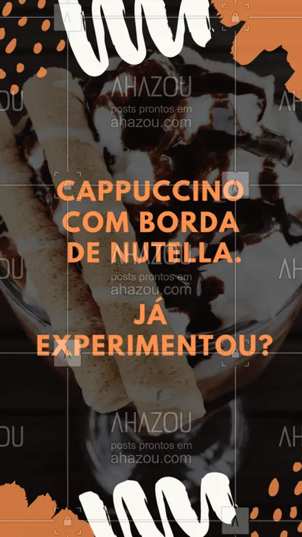 posts, legendas e frases de cafés para whatsapp, instagram e facebook: M-A-R-A-V-I-L-H-O-S-O! #cappuccino #cafeteria #ahazouapp #docedeleite