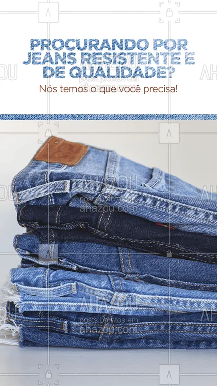 posts, legendas e frases de moda masculina para whatsapp, instagram e facebook: Um bom homem precisa de um bom jeans para acompanhar no dia a dia, venha conferir nossas opções!  👖 #AhazouFashion #modaparahomens #modamasculina #menswear #calcajeans #jeansmasculino