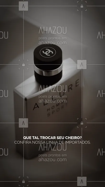 posts, legendas e frases de assuntos variados de revenda para whatsapp, instagram e facebook: Temos uma linha exclusiva de perfumes importados. Descubra qual o seu próximo!
#Perfumes #AhazouRevenda #Importados