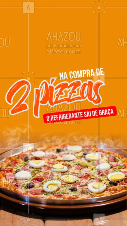 posts, legendas e frases de pizzaria para whatsapp, instagram e facebook: Faça já o seu pedido e garanta já o seu refrigerante na faixa! ? #pizzaria #ahazoutaste #refrigerante