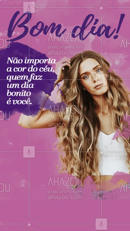 posts, legendas e frases de cabelo para whatsapp, instagram e facebook: Que seja um dia lindo! ? #bomdia #ahazoucabelo #cabelo #beleza #salaodebeleza