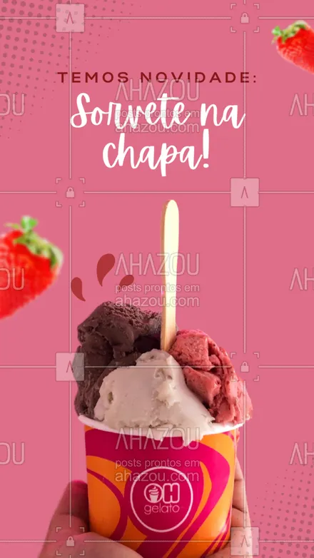 posts, legendas e frases de gelados & açaiteria para whatsapp, instagram e facebook: Aqui você encontra esta novidade com sabores personalizados na hora!
Venha experimentar e se apaixonar.
#ahazoutaste #sorvetenachapa #sorvetetailandes #sorvete  #icecream 
