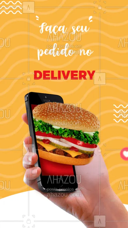 posts, legendas e frases de hamburguer para whatsapp, instagram e facebook: Não perca tempo e peça já o seu lanche pelo delivery!