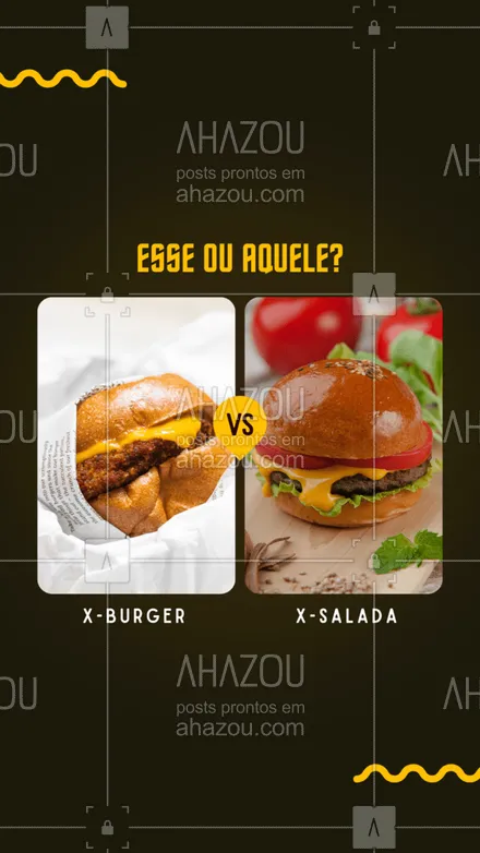 posts, legendas e frases de hamburguer para whatsapp, instagram e facebook: E aí, qual é a sua escolha na hora de fazer o seu pedido? 🤔
#esseouaquele #ahazoutaste #artesanal  #burger  #burgerlovers  #hamburgueria  #hamburgueriaartesanal  
